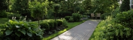 Garden walkway up to the house